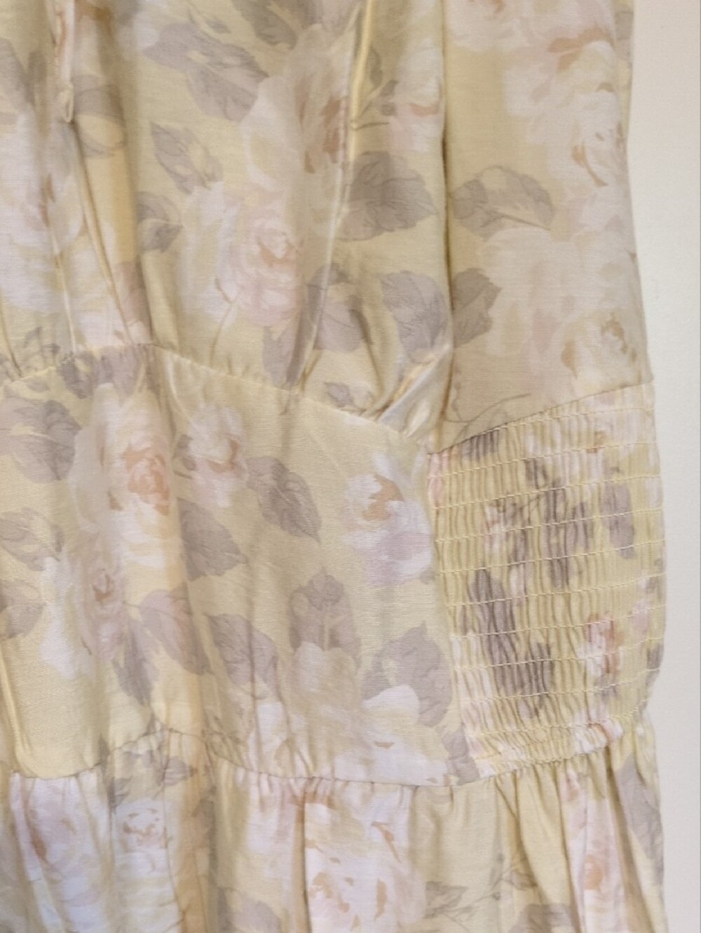 Women's Cream Floral Maxi Dress - Picture 6 of 13